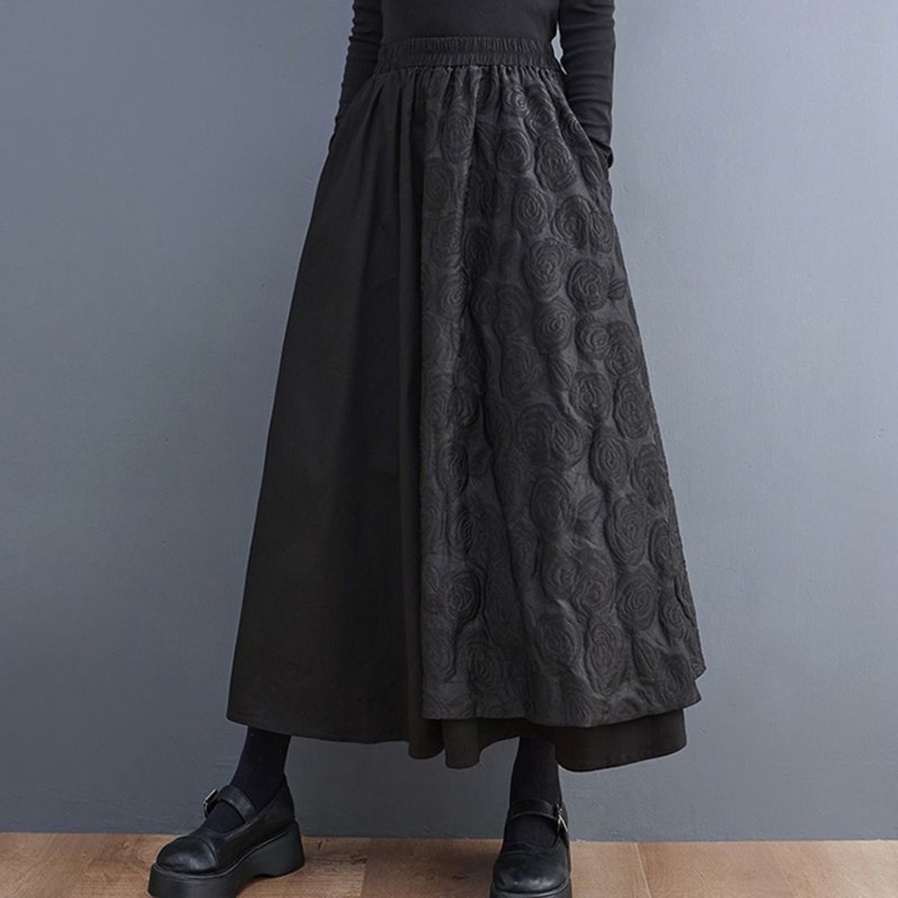 ローズモチーフ フレアースカート  00260