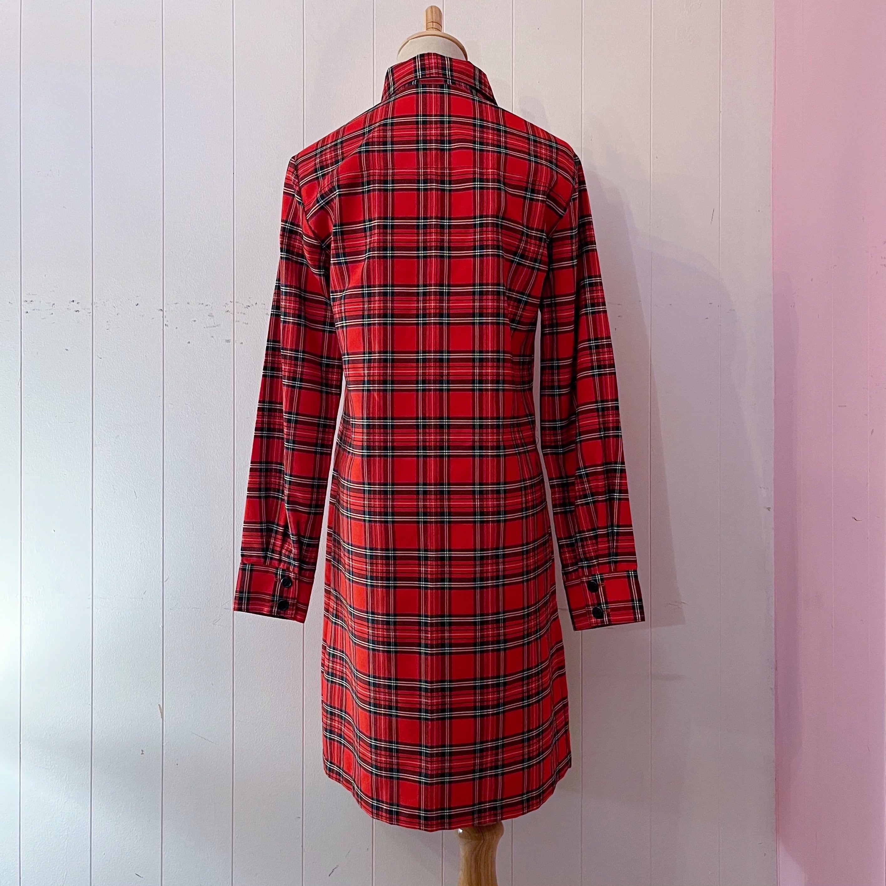 red check shirt one-piece