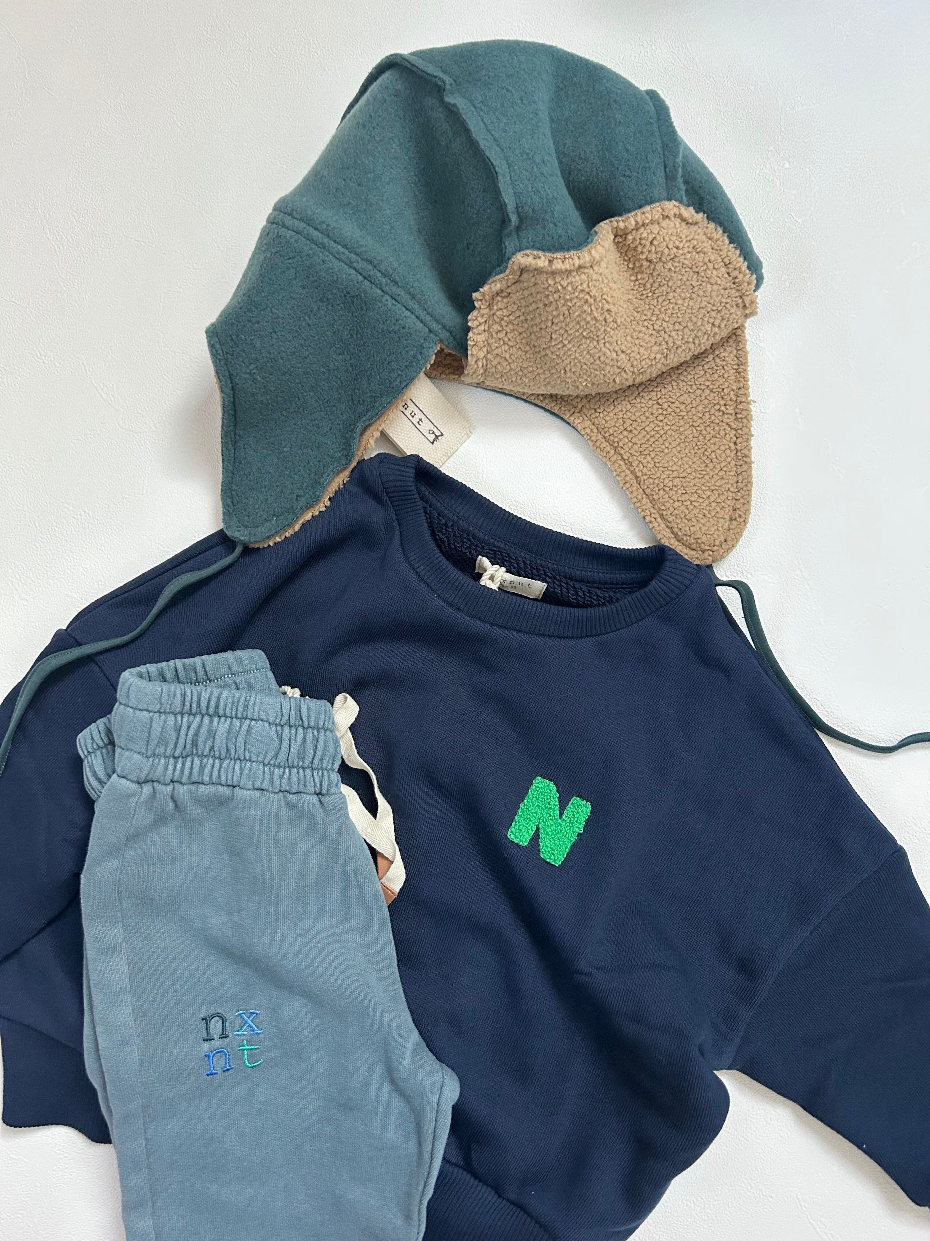 nixnut トップス 98、フライトキャップ2-3y 即納【nixnut】Winter Hat / Moss フライトキャップ / nixnut