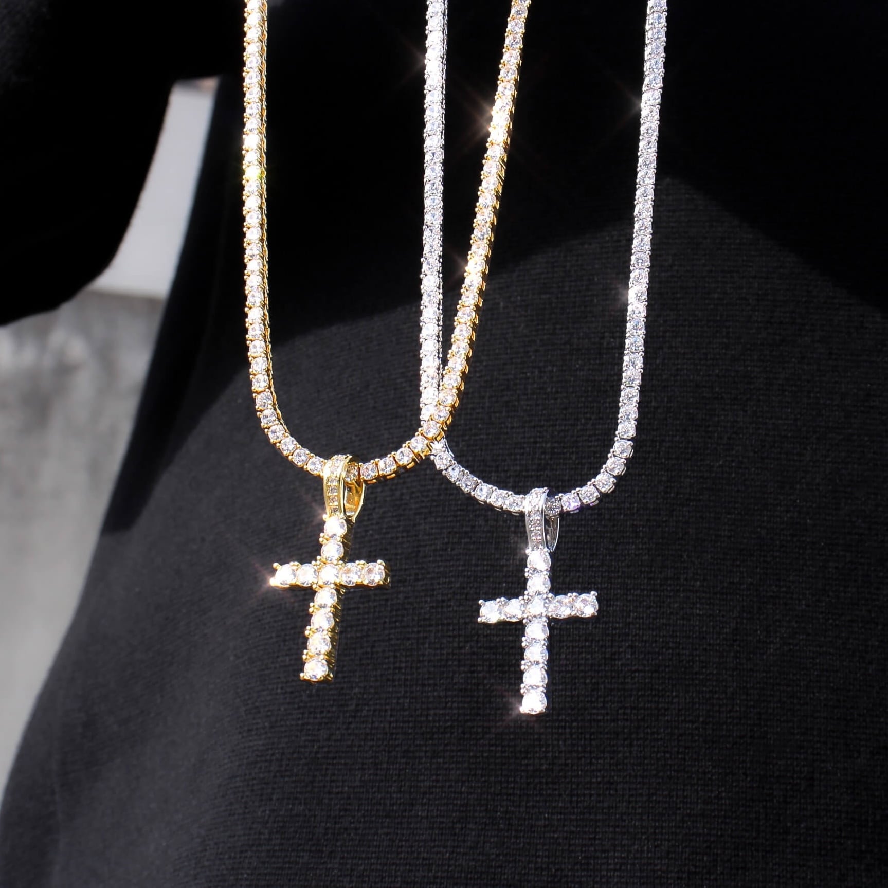 Iced Out Cross Necklace MP1-32 | MALIARE
