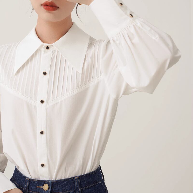 pintuck shirt 102566