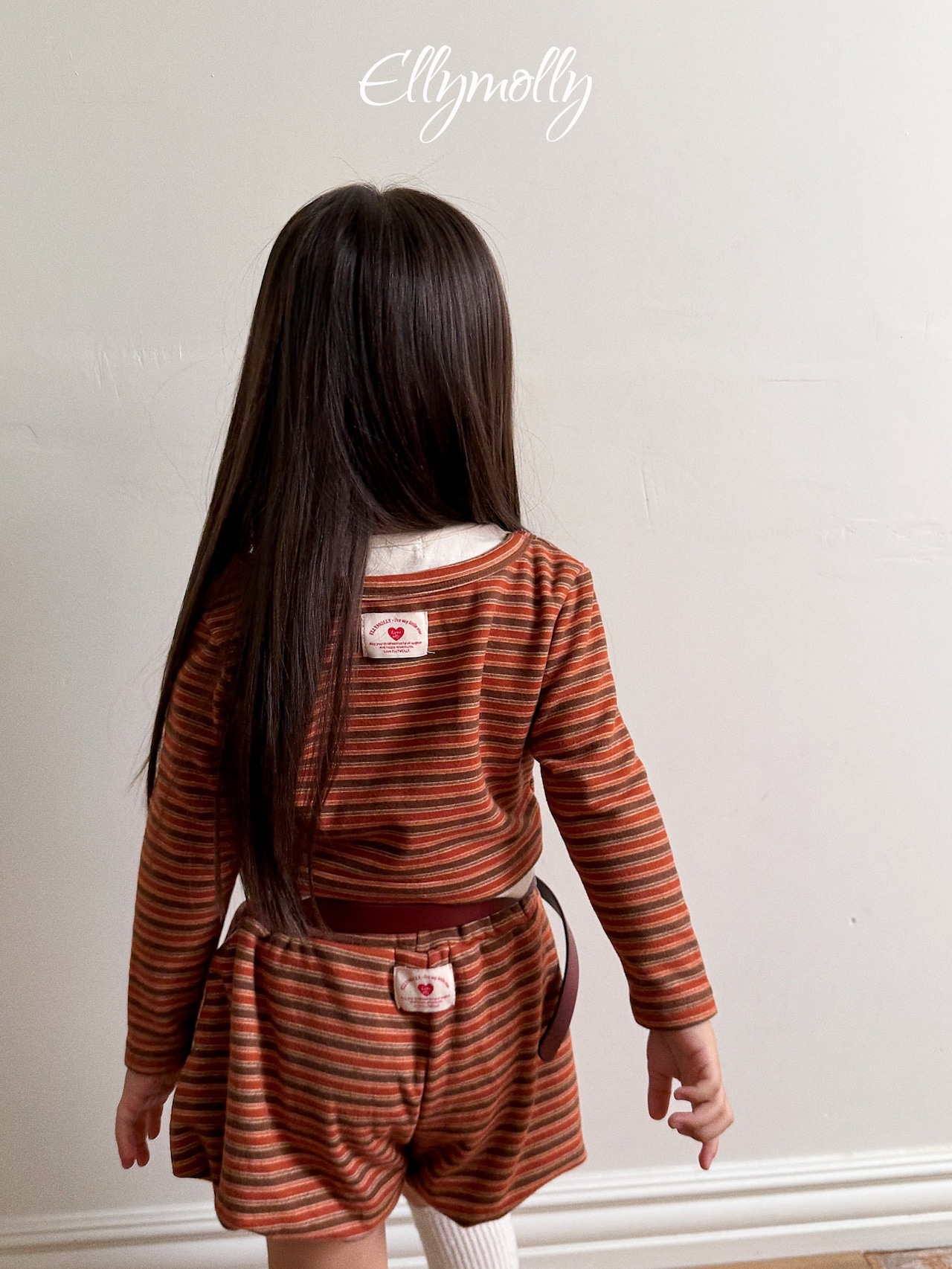 エリーモリー / ELLY MOLLY / ラテストライプトップス / 韓国子供服 / キッズ / 26winter〖取寄〗*3~11号*