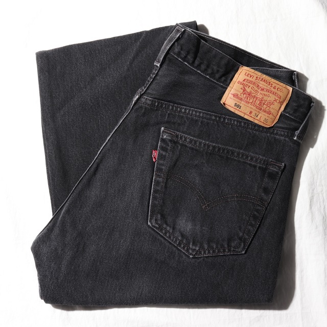美品 34×30 Levi’s 501 USA 98年 サルファーブラック デニムパンツ リーバイス