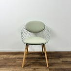 MAGIS マジス PINA green / natural ピーニャ ファブリック オーバルクッション × ナチュラル脚 ダイニングチェア デザイナーズ家具 グリーン系【展示品】【200サイズ】
