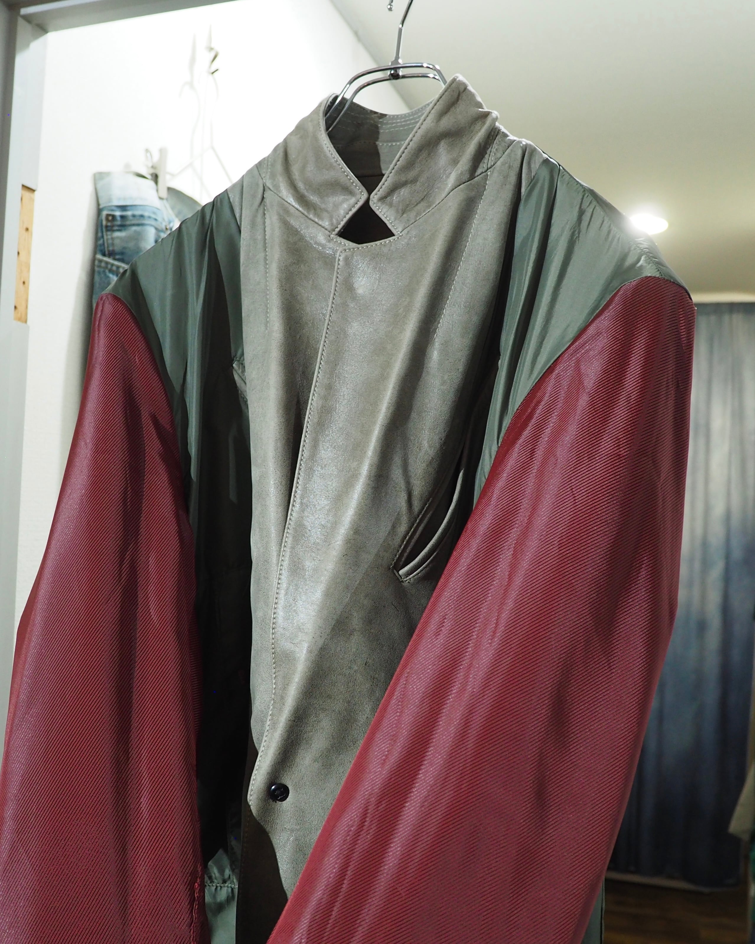 " Allegri " Beautiful Decadent Greige Color Vintage Sheep Leather Tailored Jacket