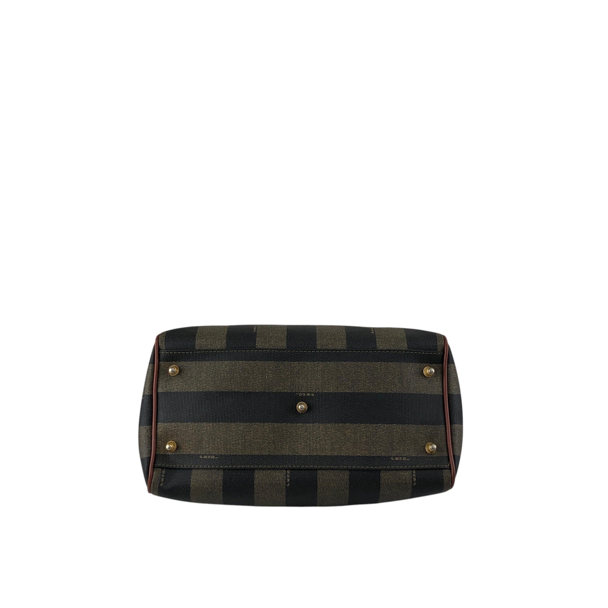 FENDI フェンディ ペカン ハンドバッグ ブラウン PVCレザー ミニ