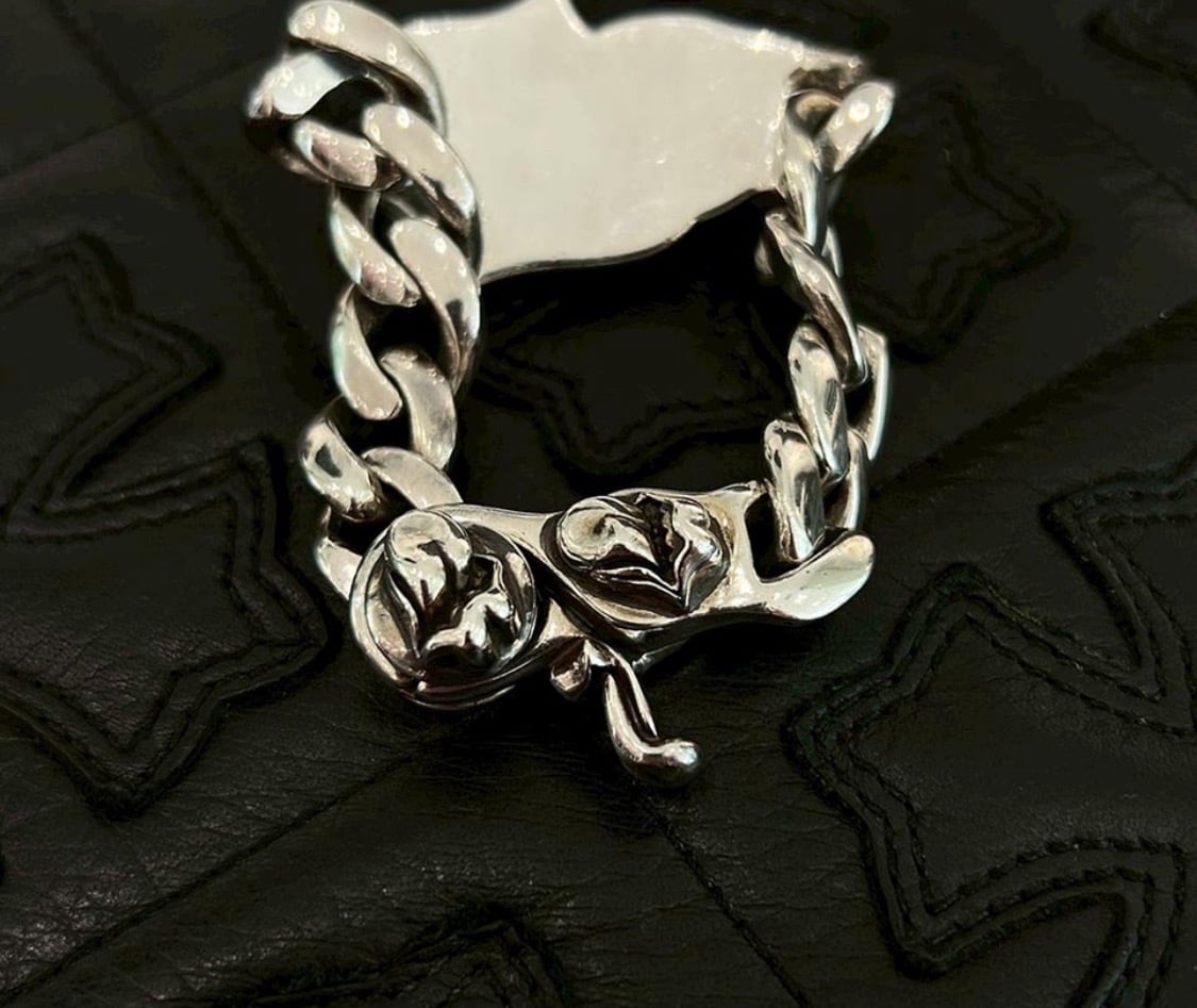 クロムハーツ ブレスレット リップ＆タン ローリングストーンズ CHROME HEARTS × Rolling Stones Lip & Tongue Classic Chain