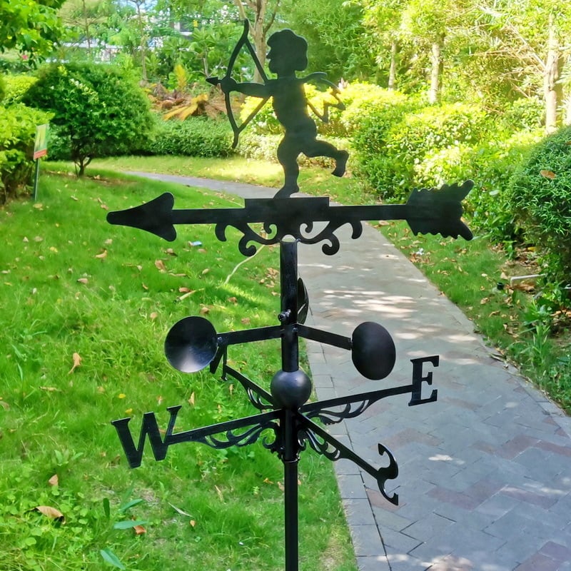 鳥の飾り付き金属風見鶏、屋根マウント付きステンレス鋼風向計、屋外庭