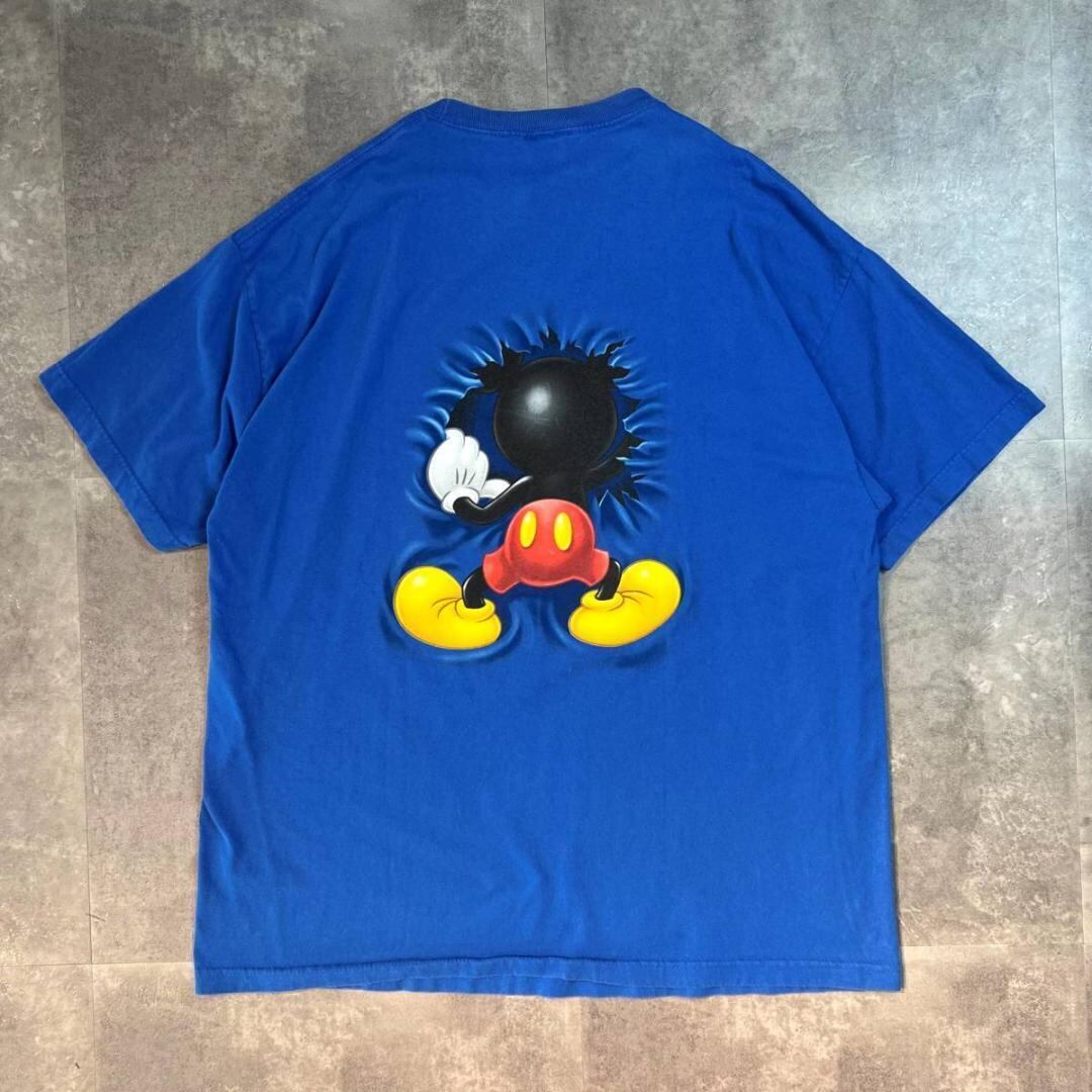 90-00s ウォルトディズニーワールド 半袖Tシャツ 2XL ブルー Walt