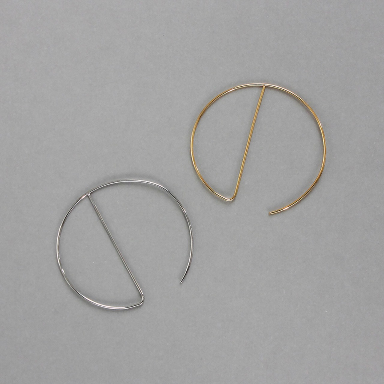 ☆シルバー登場☆【ネコポス便】金属アレルギー対応 オープンサークルフックピアス 2428