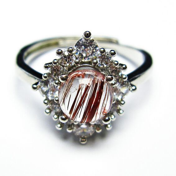 キャッツアイルチルクォーツ 指輪 リング 19号 フリーサイズ 調整可能 一点物 メール便送料無料 [M便 1/20] 115-4481