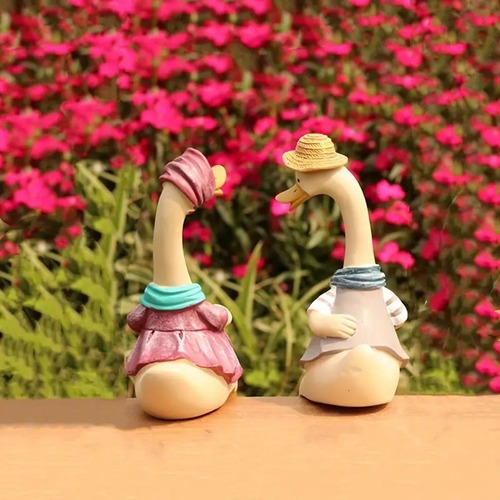 置物 アヒル カップル 樹脂 北欧 ガーデニング 飾り物 庭 ガーデン おしゃれ オブジェ オーナメント カントリー雑貨 インテリア