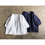 SOIL(ソイル)  60'S POWER LOOM LINEN PLAIN BOAT NECK PULLOVER