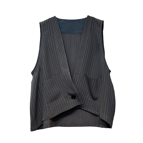 【最新作】からみシアチェックベスト【264-9107】Sheer check vest