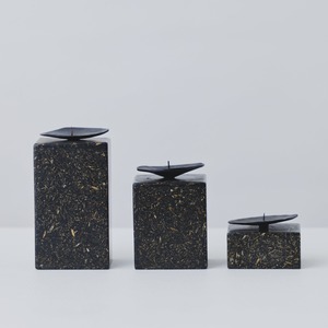 Black marble objet(3p)