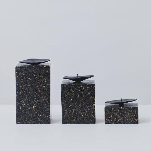 Black marble objet(3p)