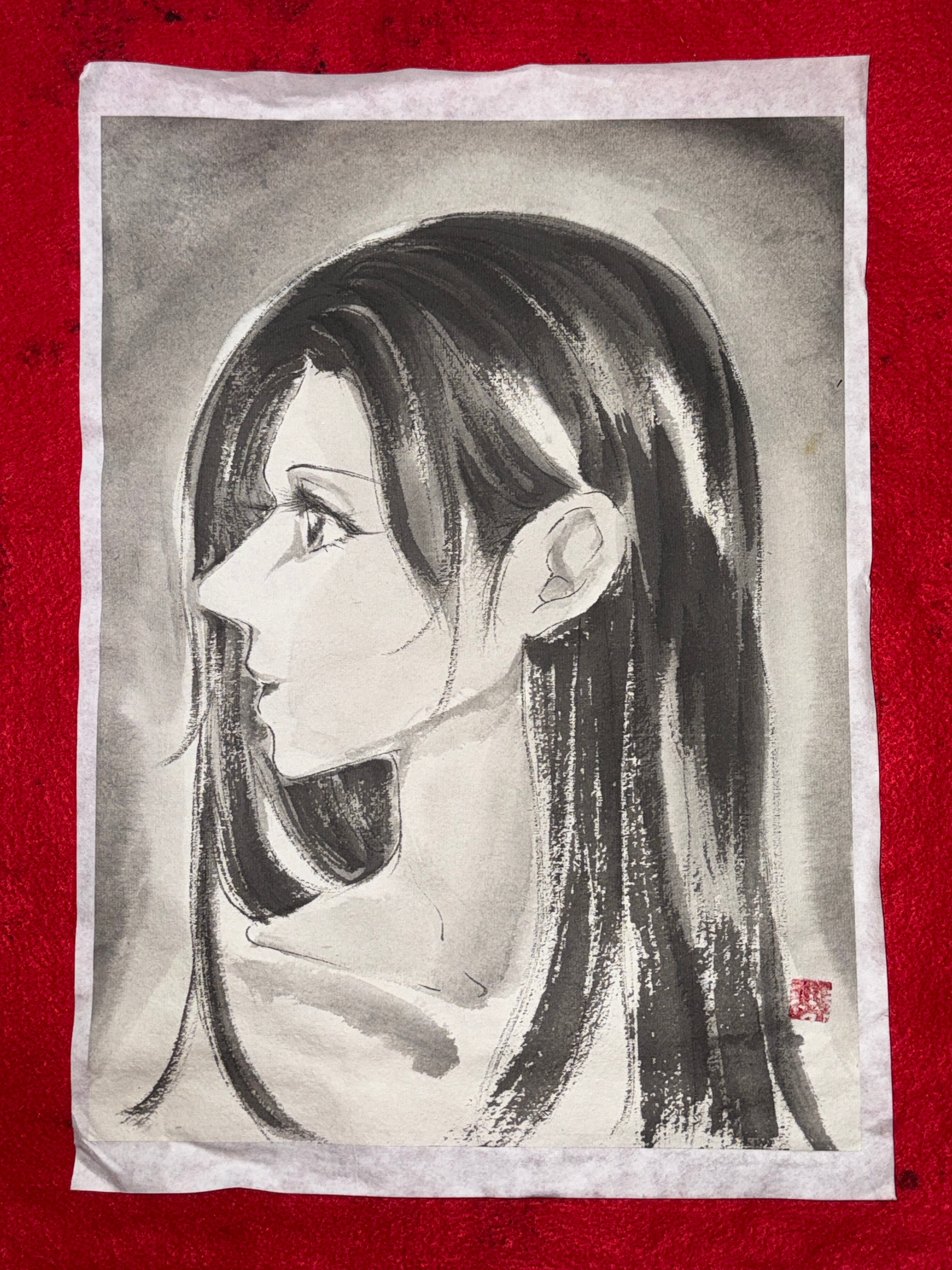 馬 肉筆画 墨絵 水墨画 原画 現品限り | まさい屋