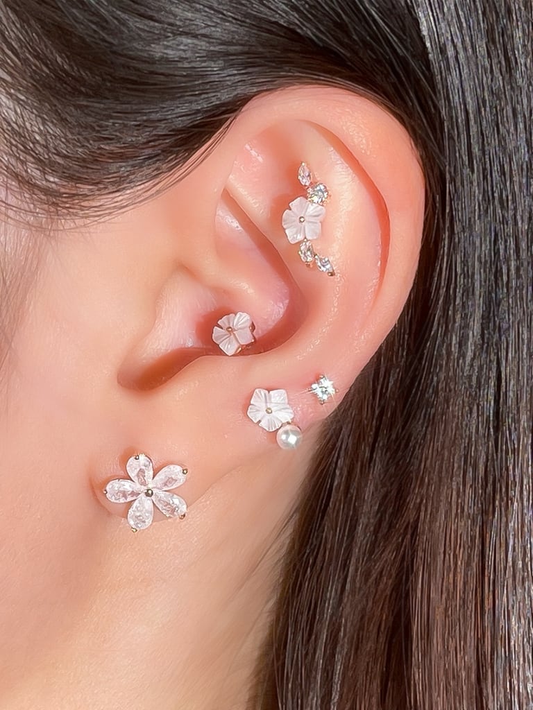 お得セット】White Flowers 5 set (金属アレルギー対応) | at3