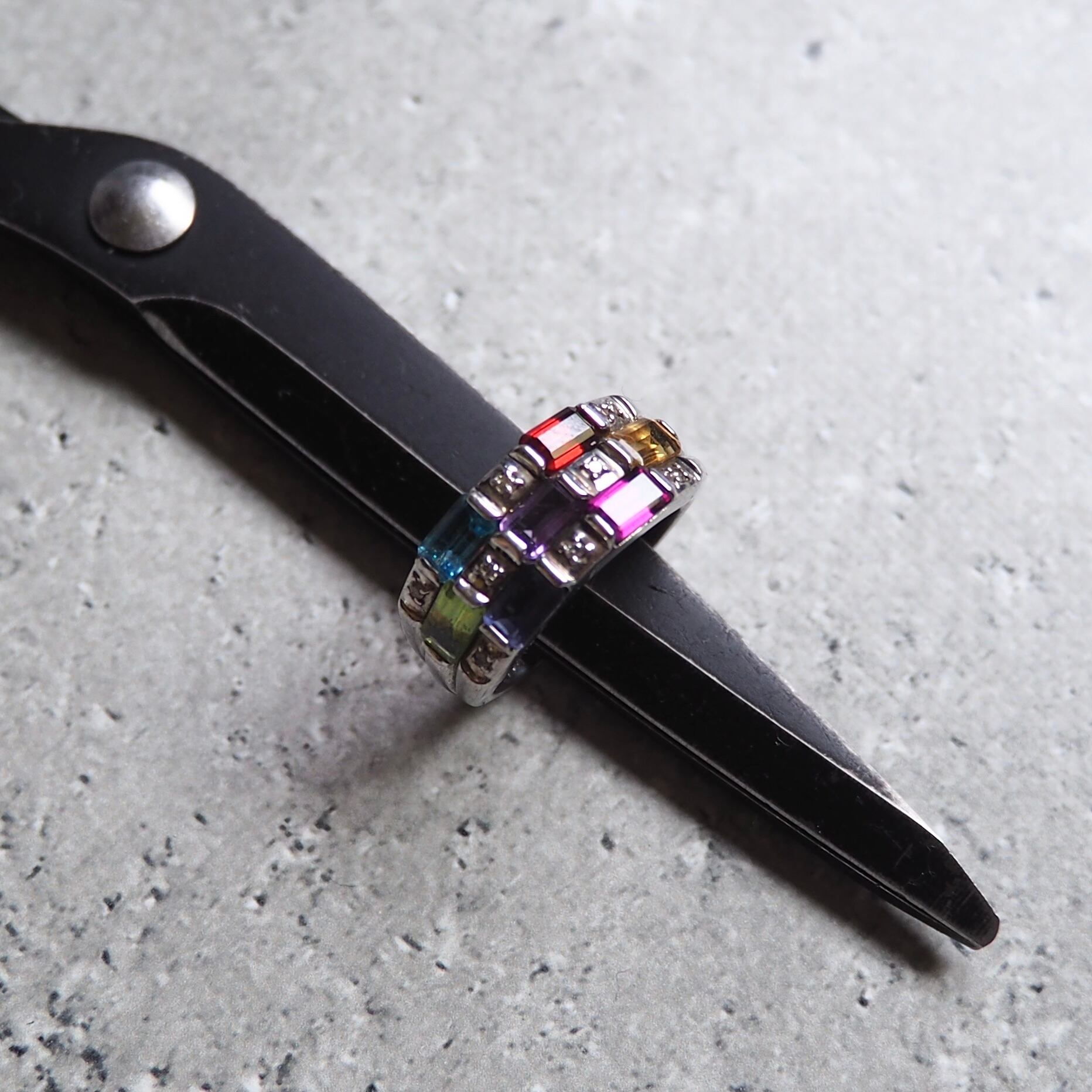 " Silver 925 " Colorful stone Custom Silver Ring