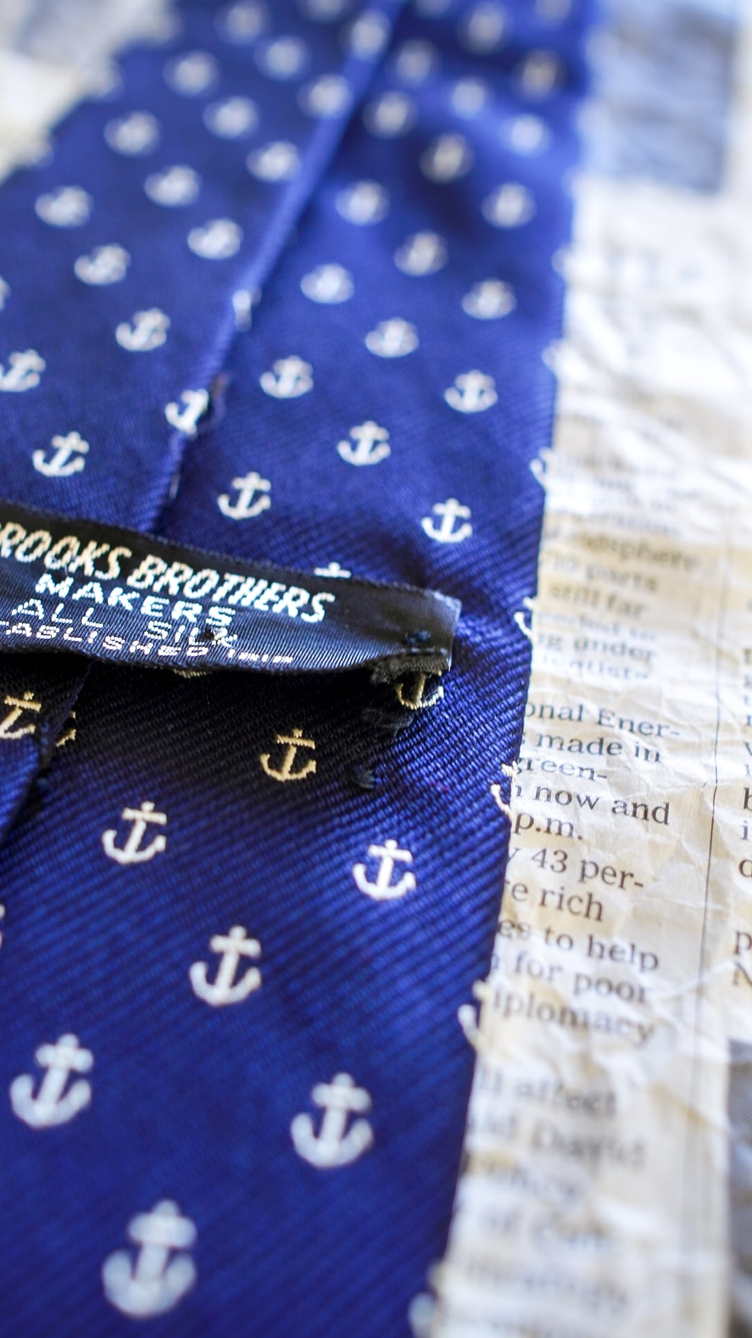 1960s】BROOKS BROTHERS ブルックスブラザーズ アンカー柄 ネクタイ