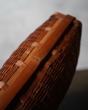 竹籠　手提籠　掛花籠　花留金具付