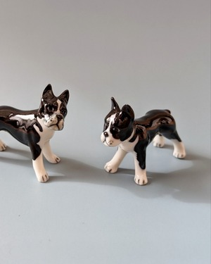 【ミニチュア陶器】 Boston terrier