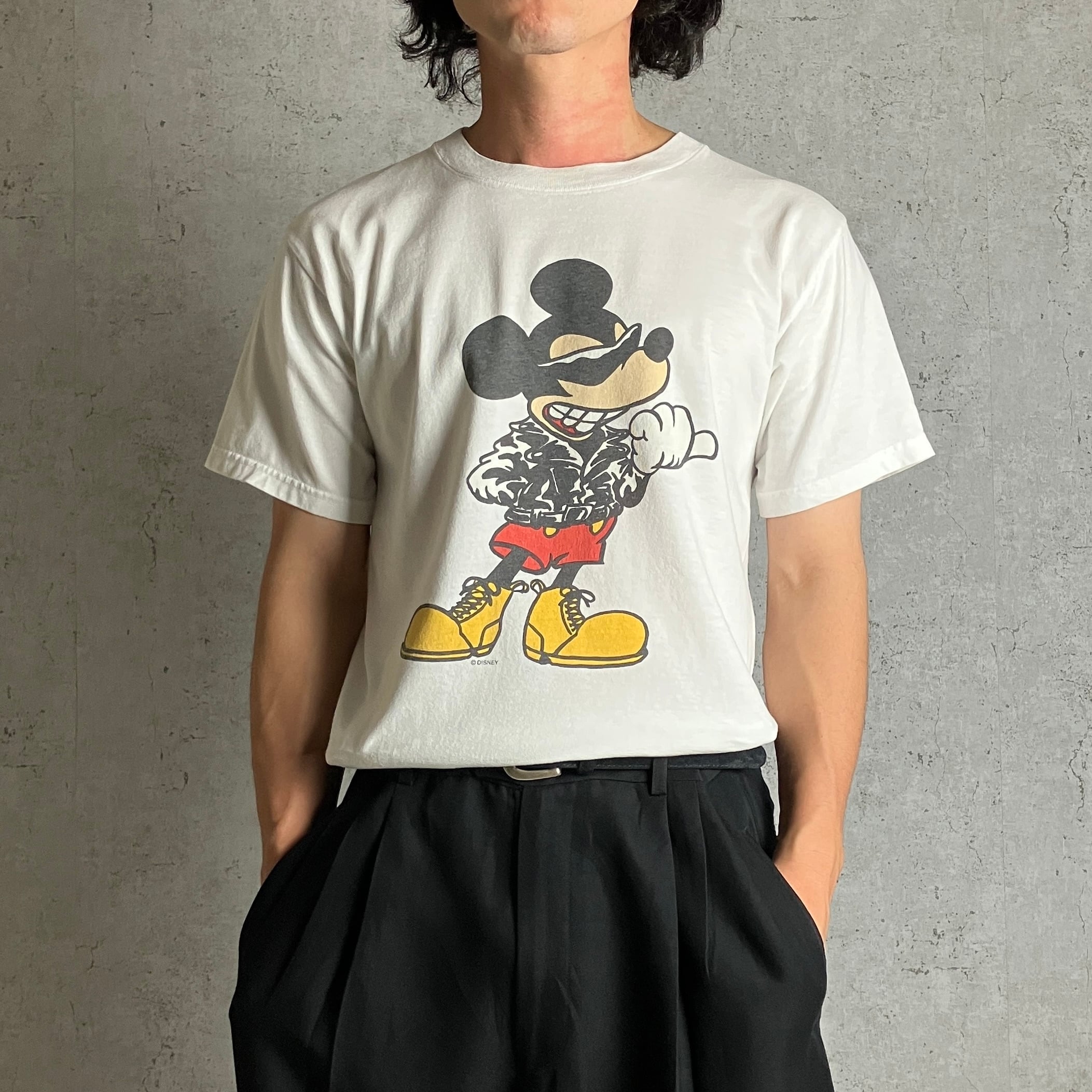 Disney ディズニー back drop バックドロップ ミッキー Tシャツ | hanome。