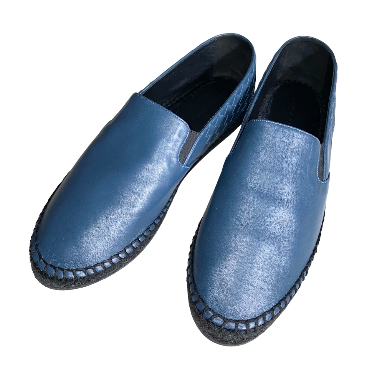 BOTTEGA VENETA blue leather espadrilles shoes