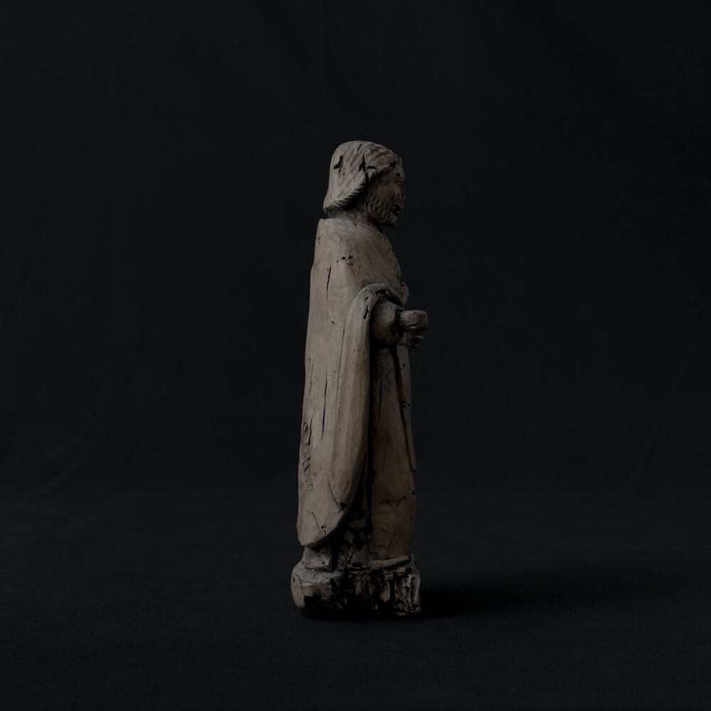 キリスト教の木彫聖人像 残欠, フランス, 16世紀. | olim