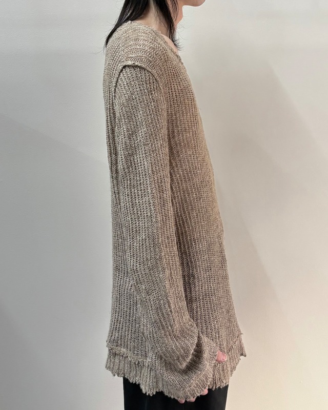 【DOLCE&GABBANA】v-neck linen knit