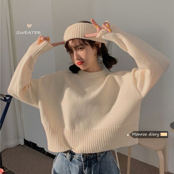 セーター スタイルニットショートトップス ロング モンロー70378768315