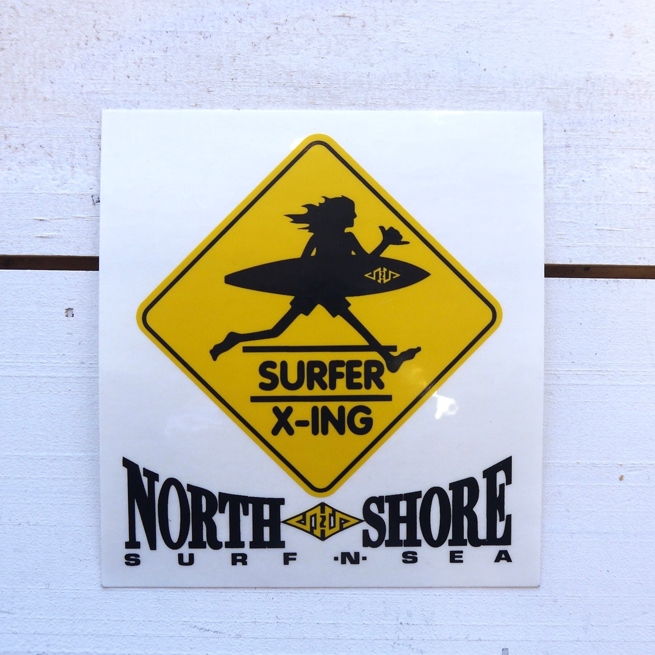 ★ハワイ直輸入★SURFER X-ING ステッカー<サーフ・アンド・シー>Surf N Sea/サーフンシー/ノースショア/ハレイワ/Northshore