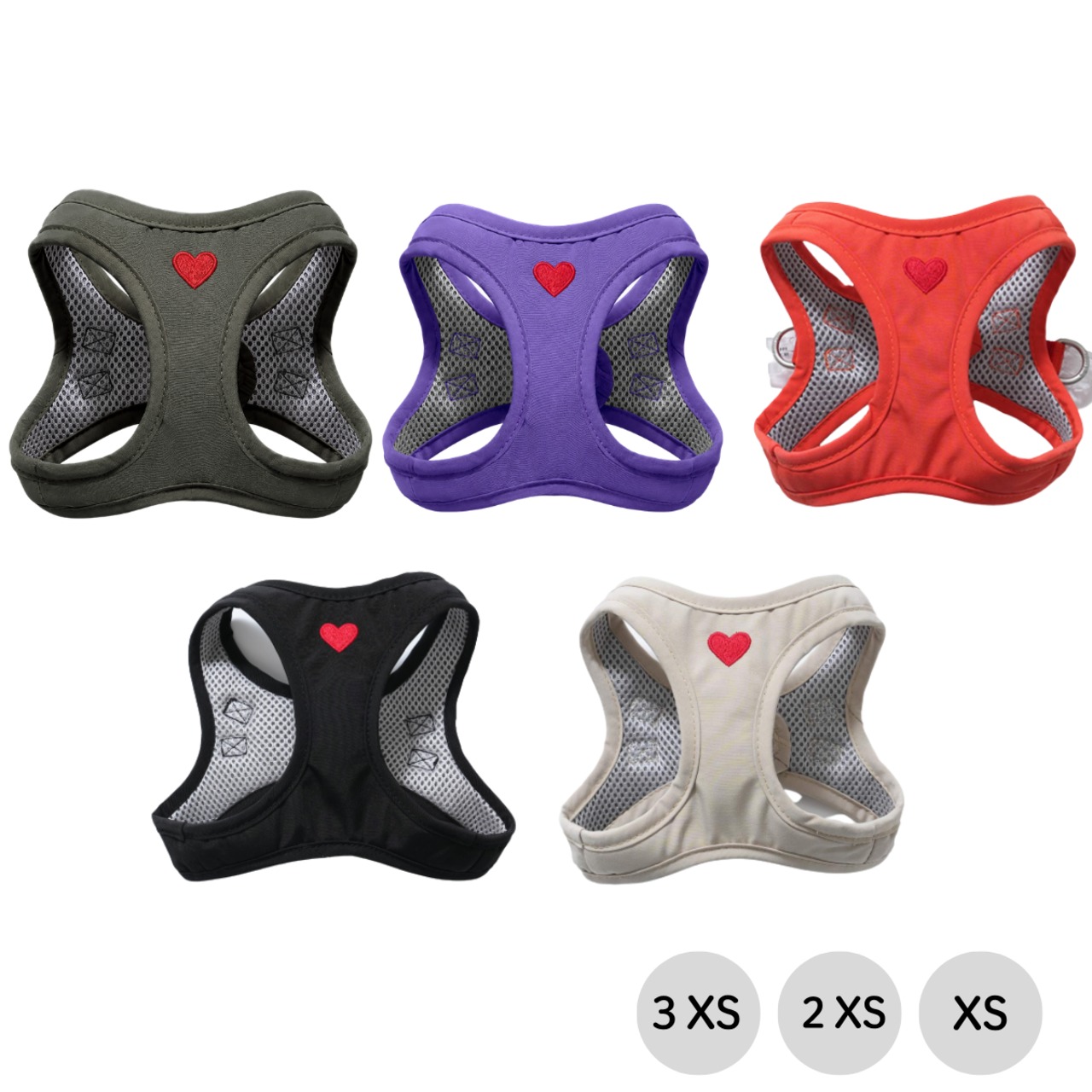 【PUPPYGALLERY公式】オールウェザー防水ハートハーネス　3XS〜XS