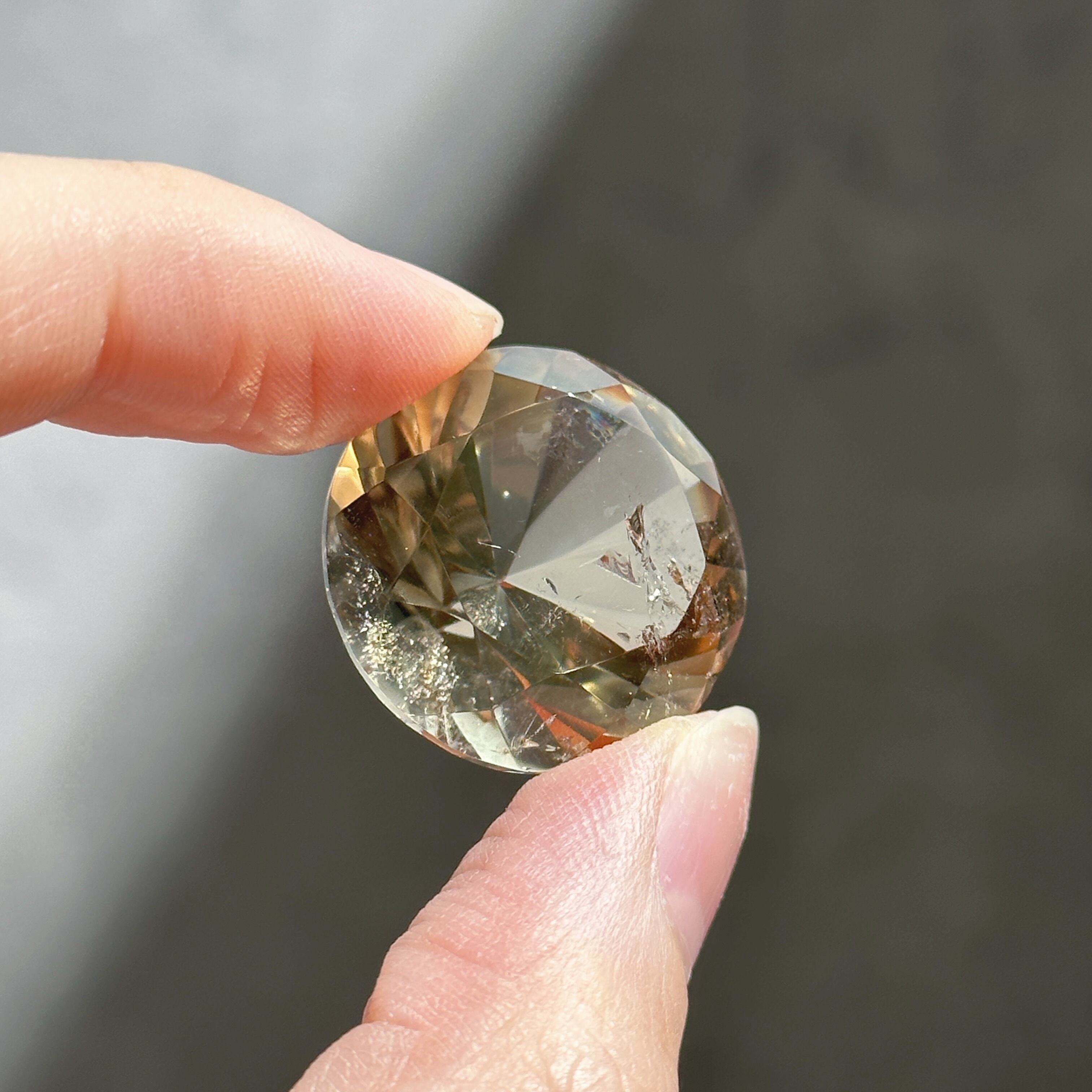 シトリン(黄水晶) ミニダイヤモンドカット02◇ Citrine ◇ 天然石・鉱物・パワーストーン