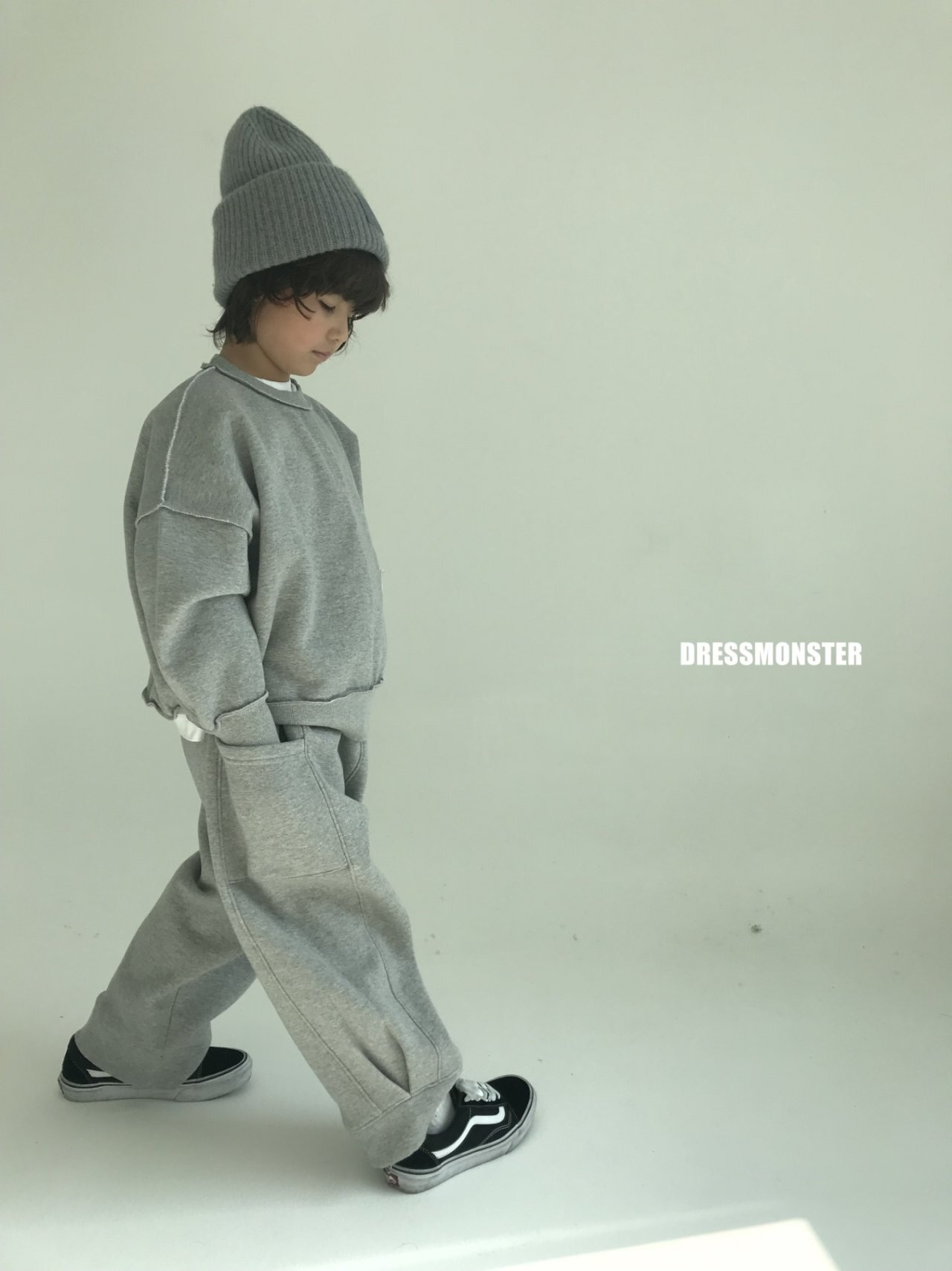 【ドレスモンスター DRESS MONSTER】 起毛リバーススウェットパンツ 120〜160cm【231107dm】 - 10