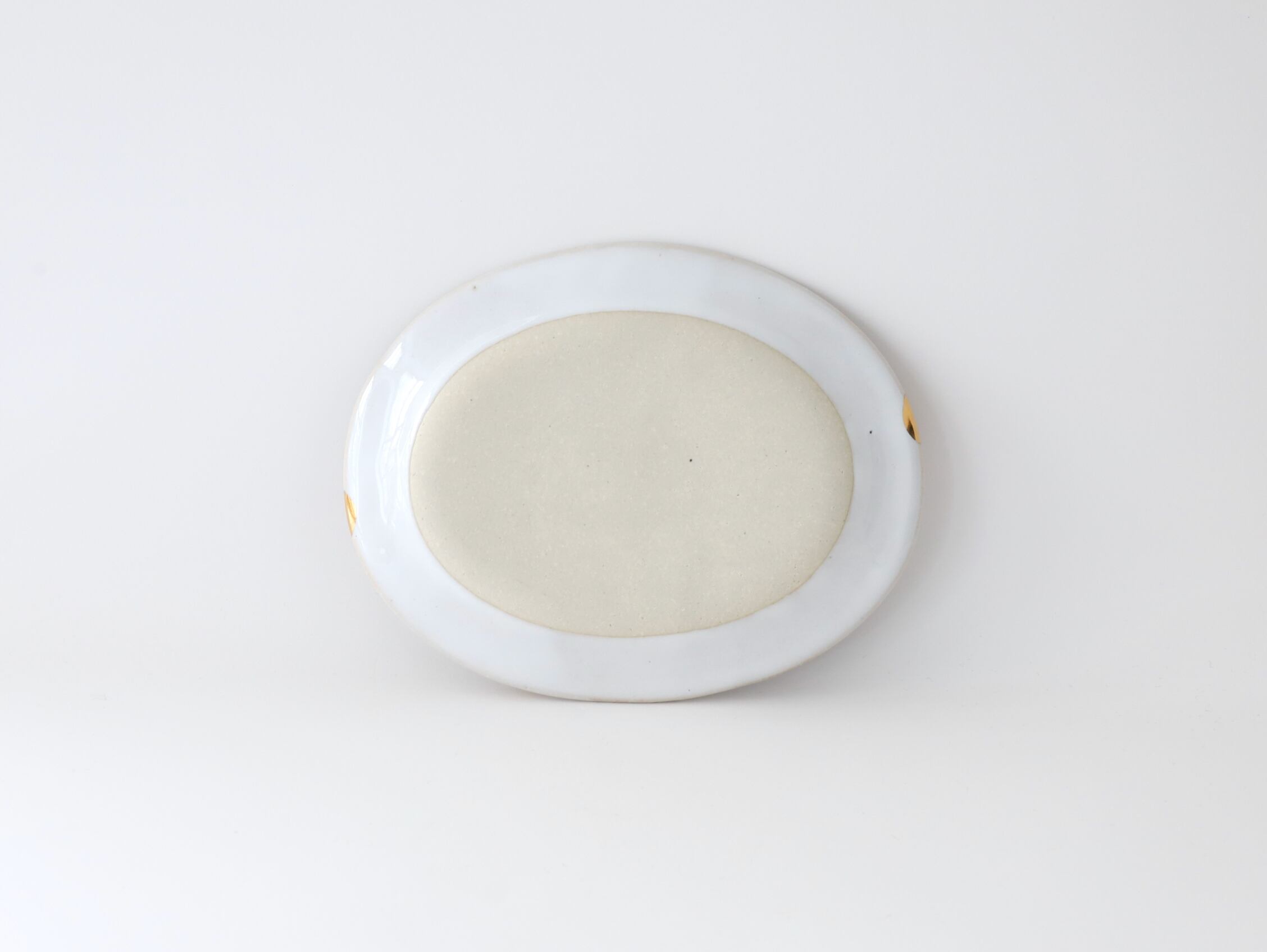 中囿義光 オーバルプレート（金彩） 水玉 | Galerie NUAGE