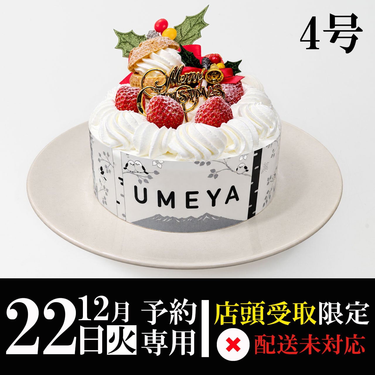 【12月22日(火)専用】ジャージー牛乳生デコレ4号