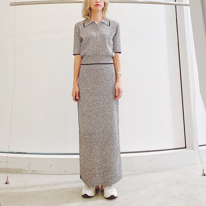 LAGUNAMOON ラグナムーン ポロニットプル×スカートセットアップ