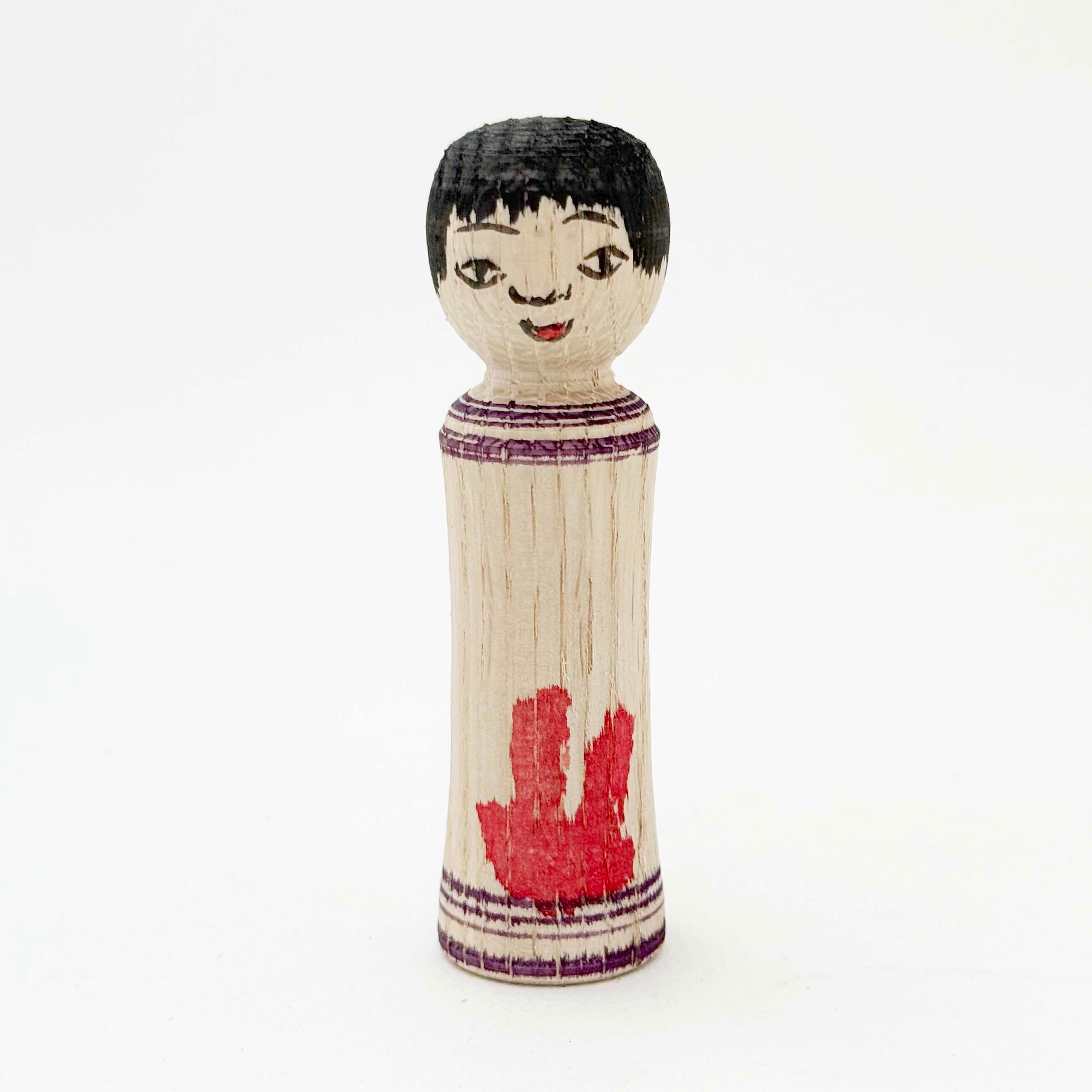 今晃工人こけし（9cm嶋津型）