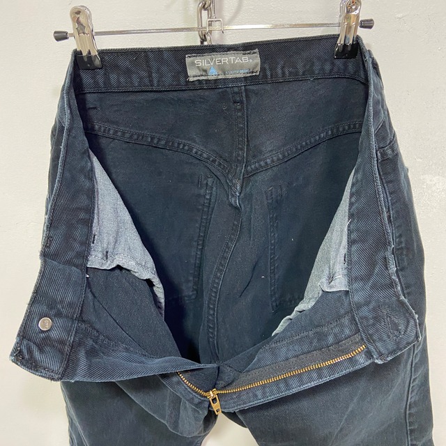 90s Levi's silverTab ブラックデニムワイドパンツ 黒 W32