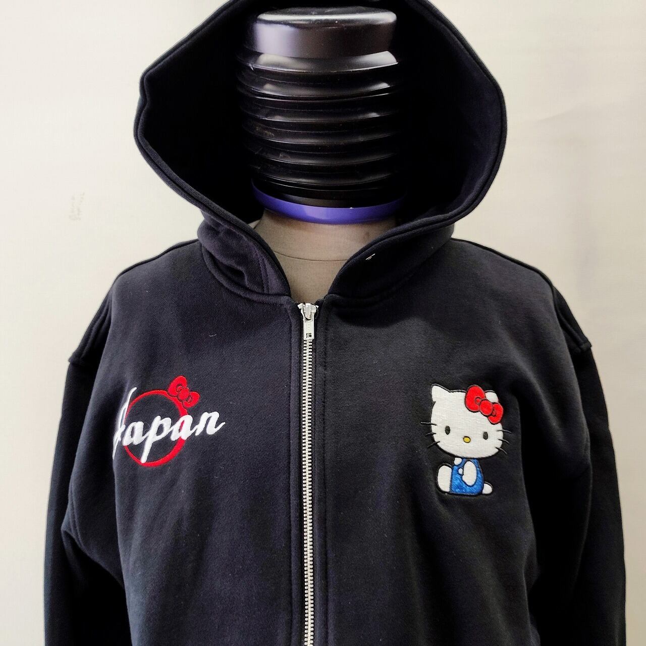 example×kittyコラボパーカー KITTY 北斎風 絡繰魂コラボ パーカー 黒 L XL XXL 絡繰魂ブランド