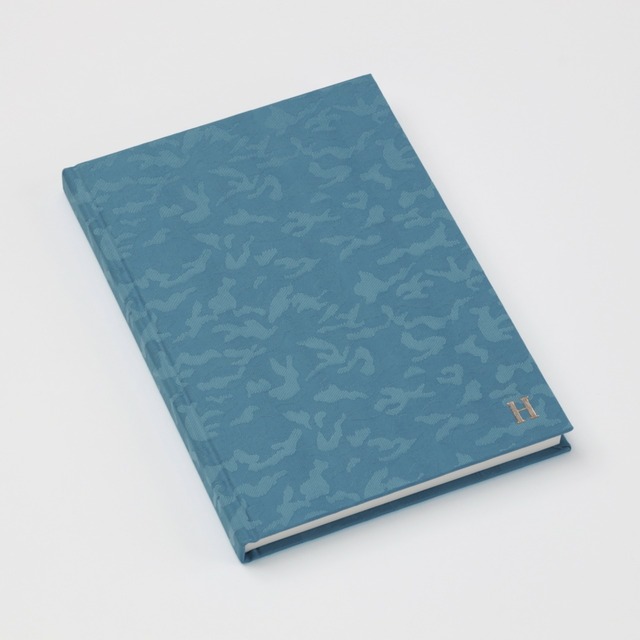【HONcept】テキスタイルノート Micro Camouflage（迷彩） - Sky Blue 30（スカイブルー）ノート