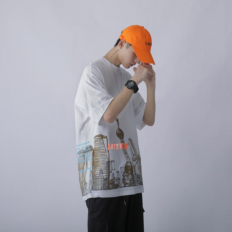 全2色 Tシャツ カットソー プリント カジュアル シンプル