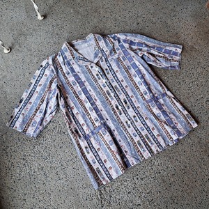 総柄半袖ブラウスジャケット used [405056]