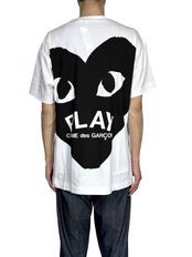 【PLAY COMME des GARCONS】T353 黒ハートバックプリント TEE