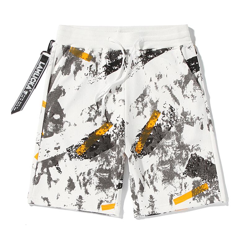 全2色 ハーフパンツ プリント カジュアル ストリート おしゃれ