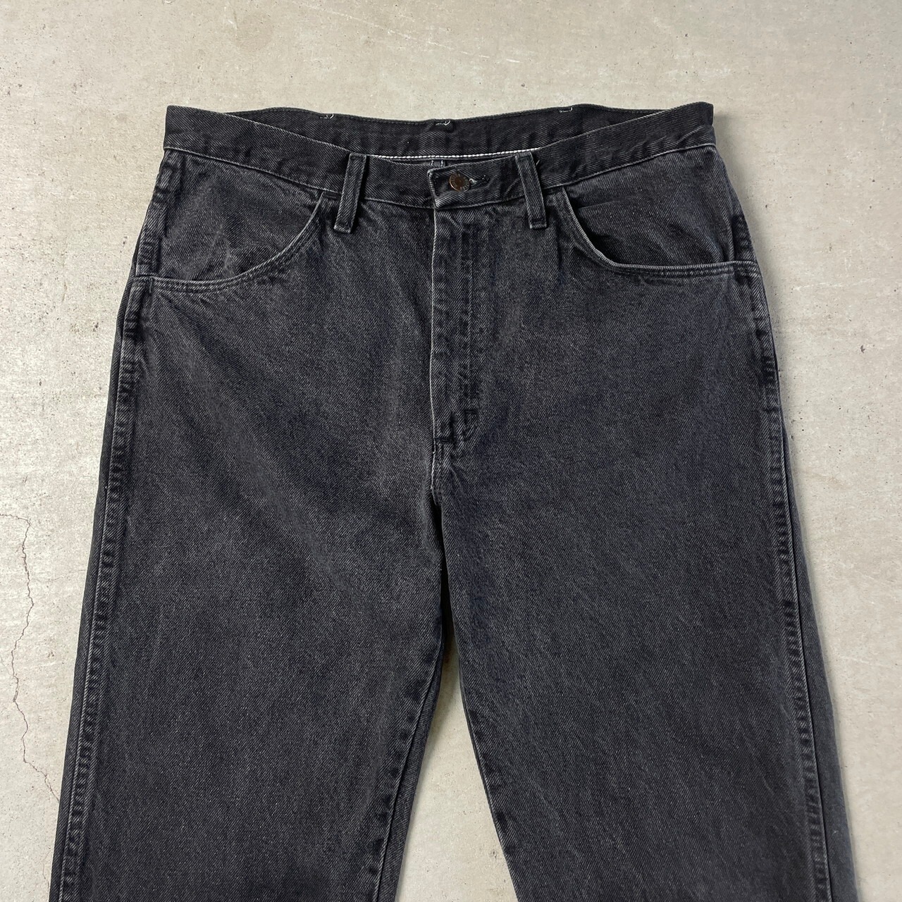 RUSTLER テーパード ブラックデニムパンツ メンズW34 古着 ジーンズ 