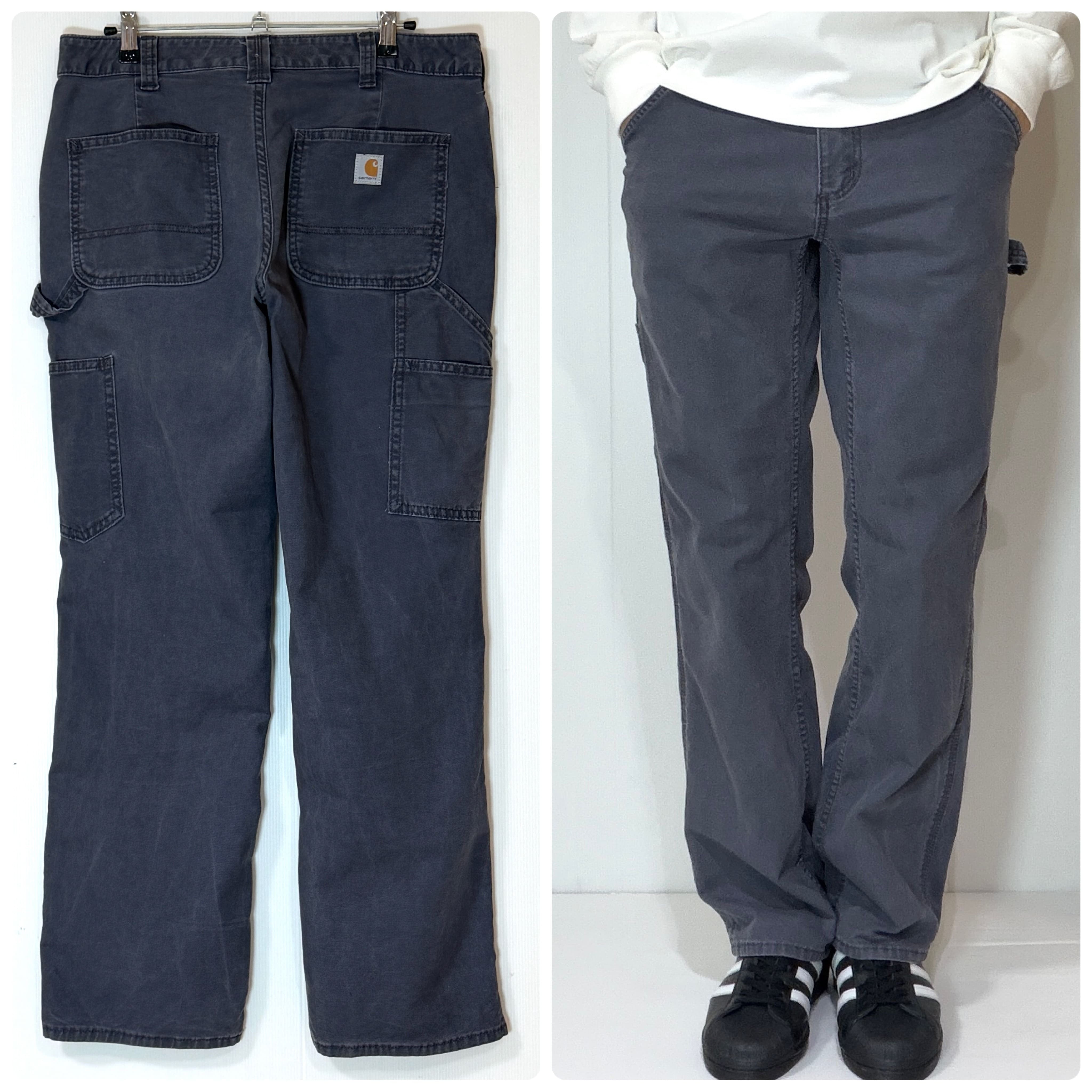 美品 メキシコ製 Carhartt カーハート W34 L30 デニムパンツ 刺ロゴ