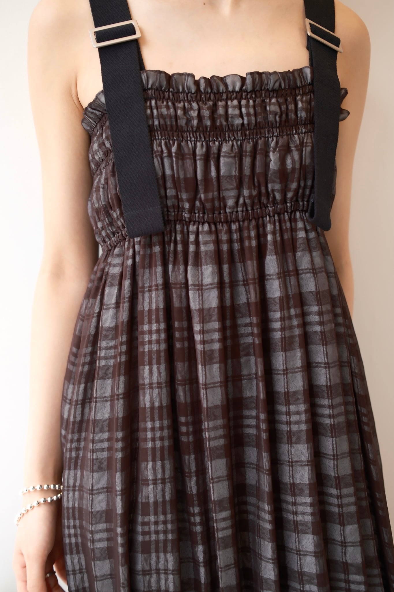 TODAYFUL Check Jacquard Dress チェックジャガードドレス Choco