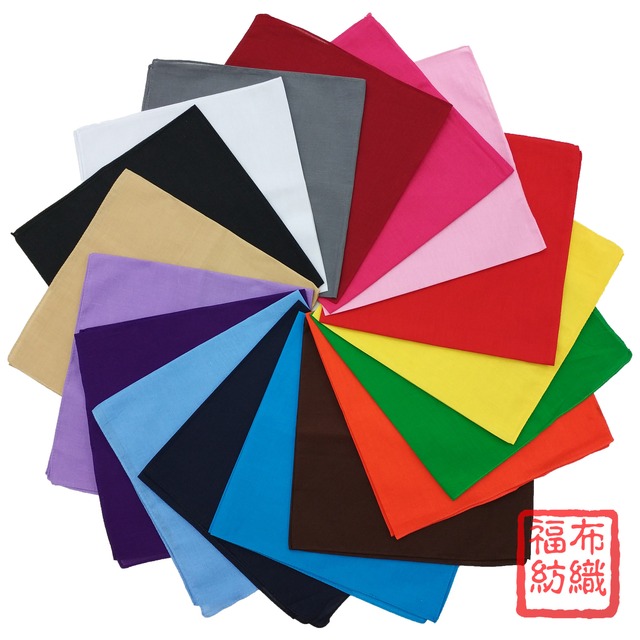 張根福 純綿ヘアバンド・頭巾 54×54cm